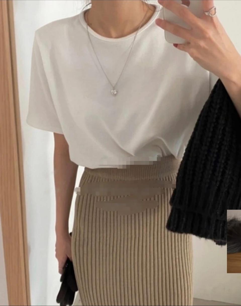 여성 여름 라운드 반팔티