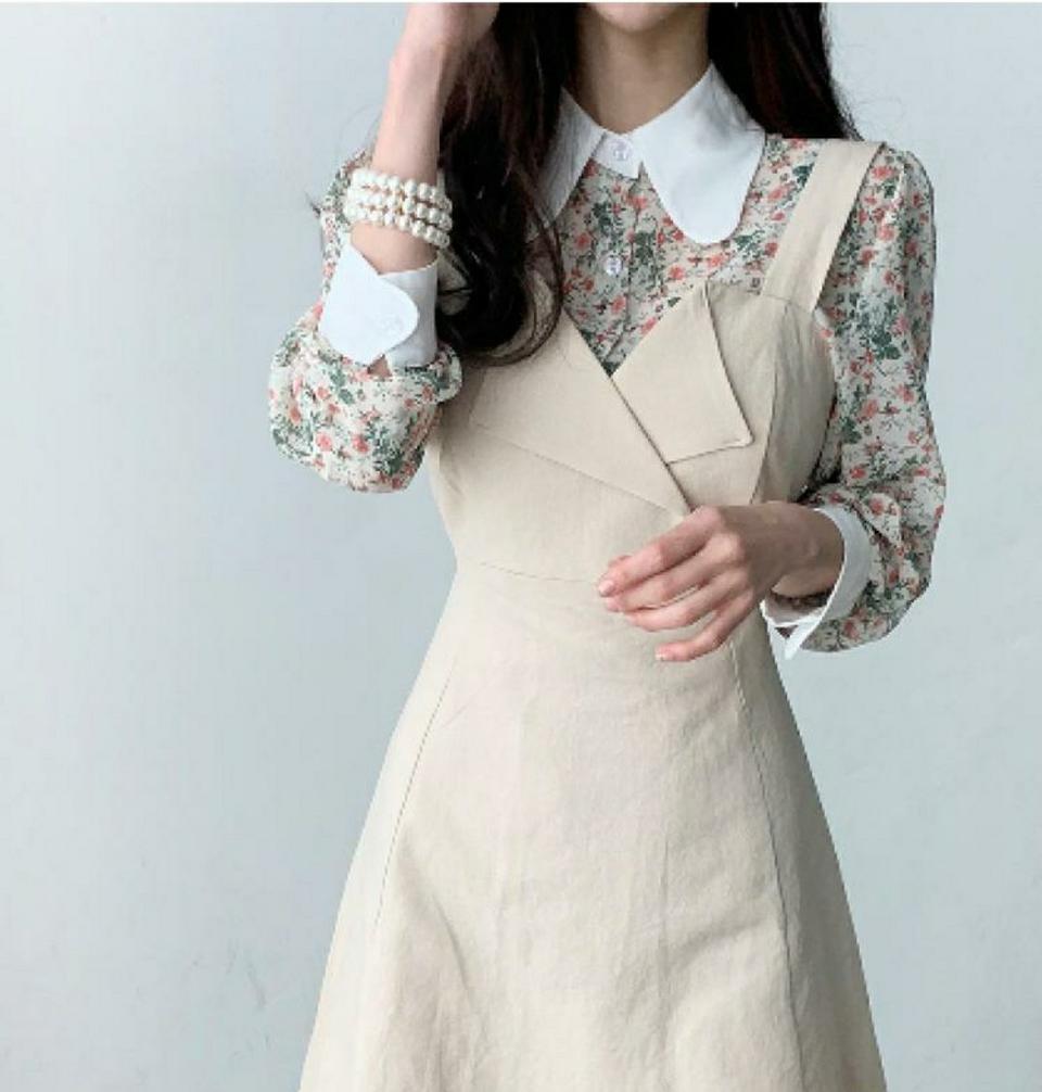 "데일리플라워패턴쉬폰블라우스"