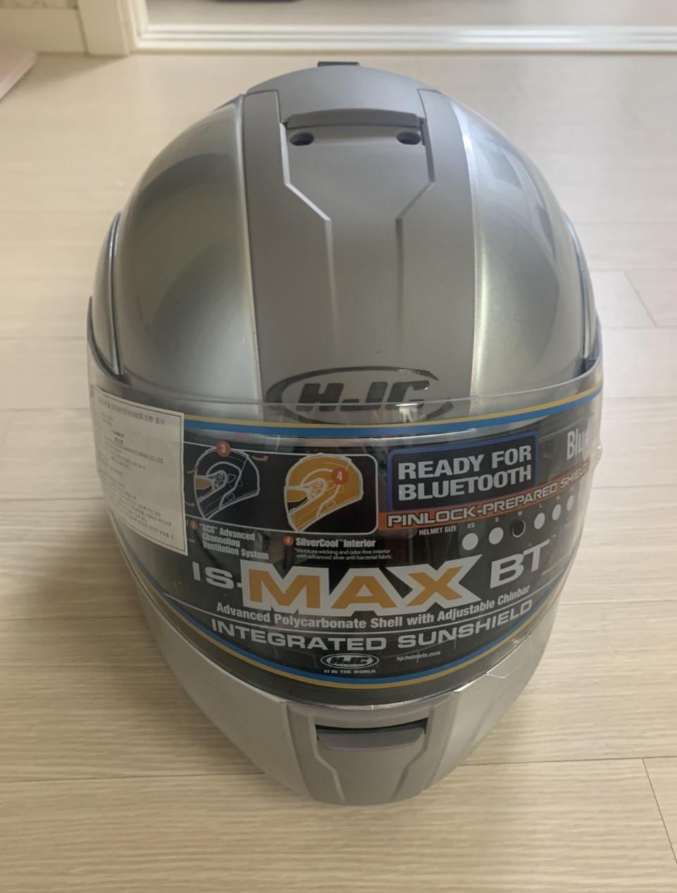 홍진헬맷 새것 메탈실버 반모 풀페이스 is-max bt