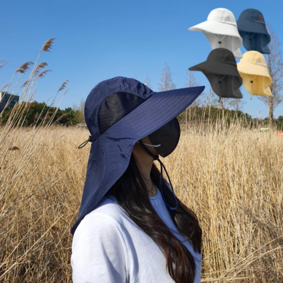해피쇼핑 자외선차단 그늘막모자 등산 골프 캐디 농사 챙모자 와이드 여름