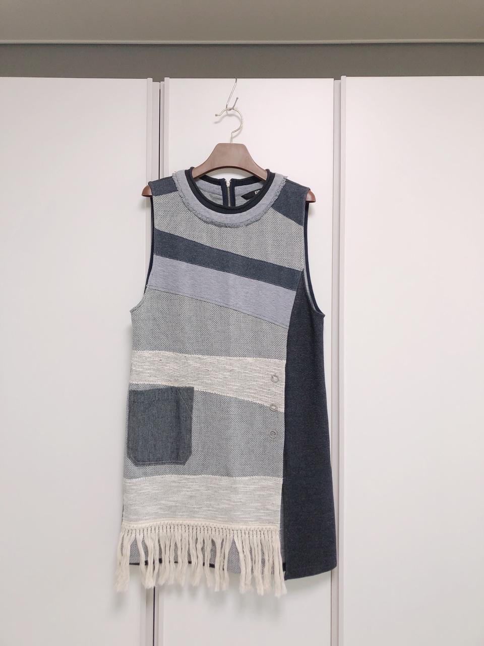 BNX 밑단 프린지 포인트 원피스(M)