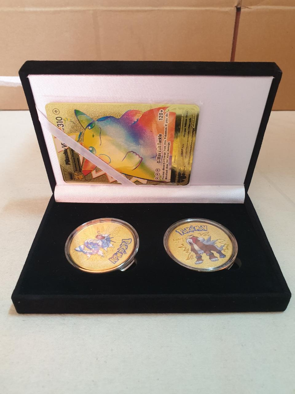 포켓몬카드 기념주화와 금속메탈카드 입니다