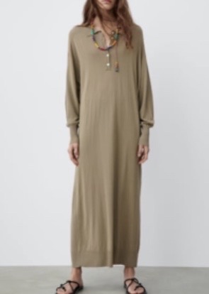 비스코스100% 폴로니트롱원피스 새상품 최종특가!!