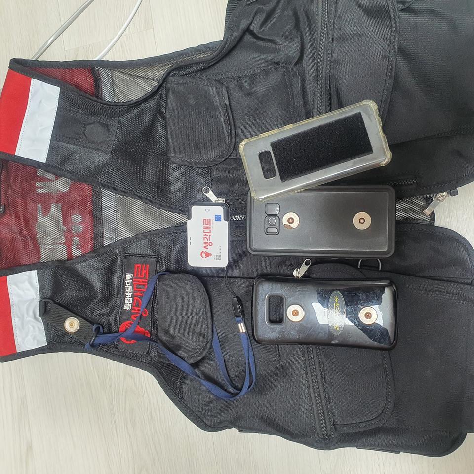 배달대행 생각대로 조끼,카드체크기,S8+충전커버3종세트