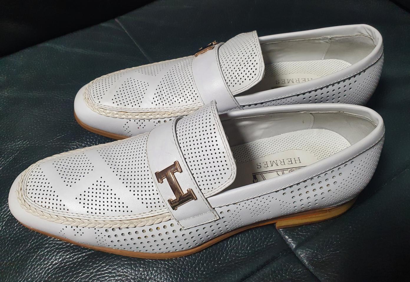 [에르메스] 화이트 남성 로퍼