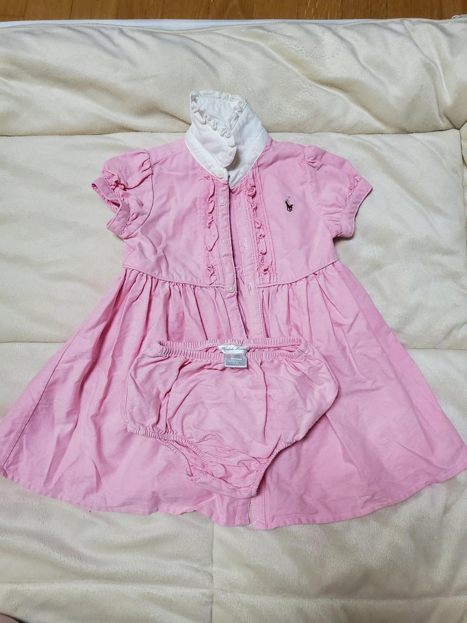 폴로 베이비 옥스포드 원피스