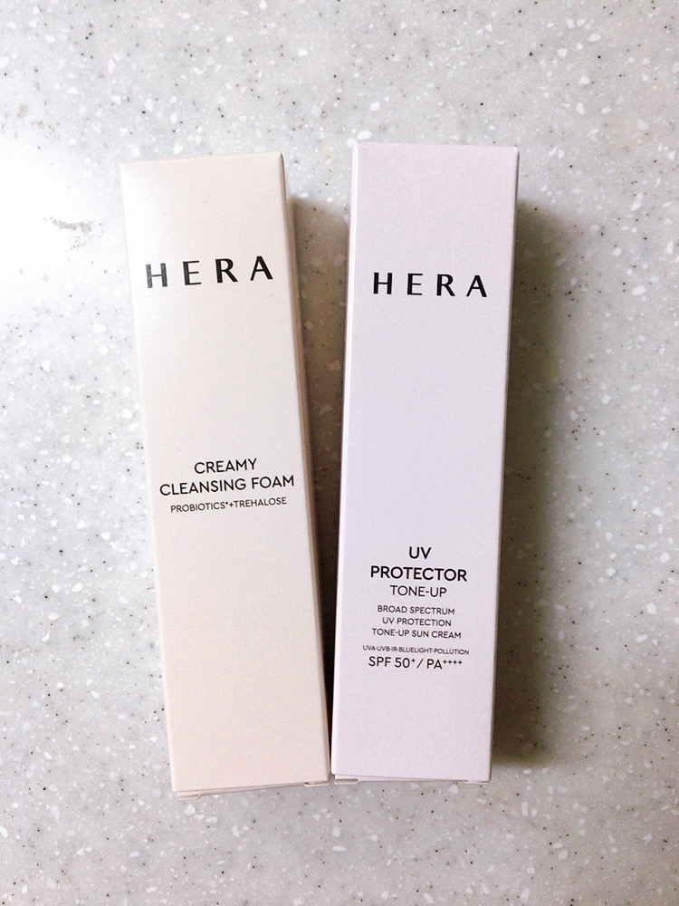 새상품) 헤라 UV 프로텍터 톤업 선크림&폼클렌징