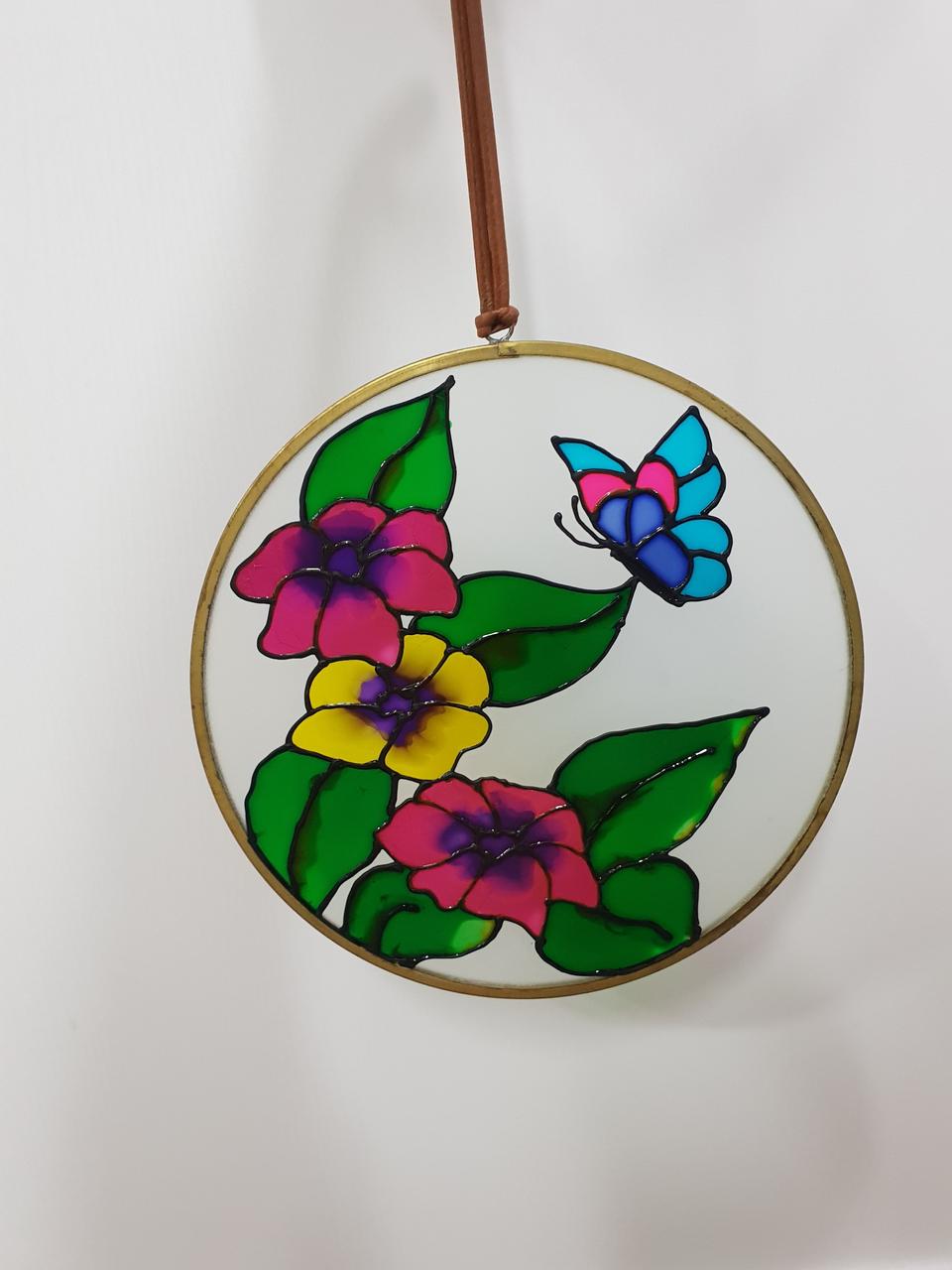 빈티지 행잉 스테인글라스 엔틱소품