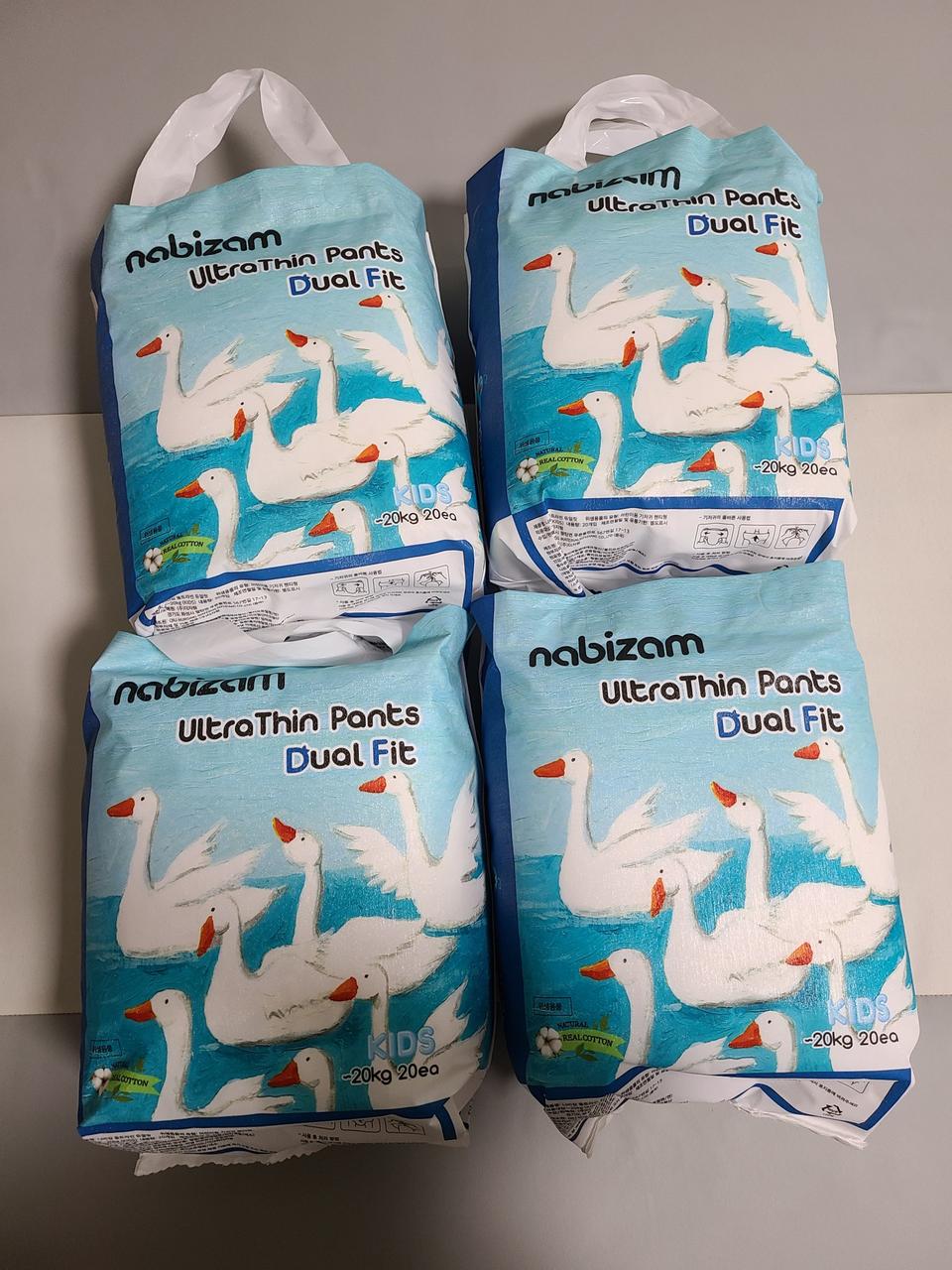 나비잠 울트린씬 듀얼핏 팬티 키즈형 (~20kg ) 4팩 <일괄판매>