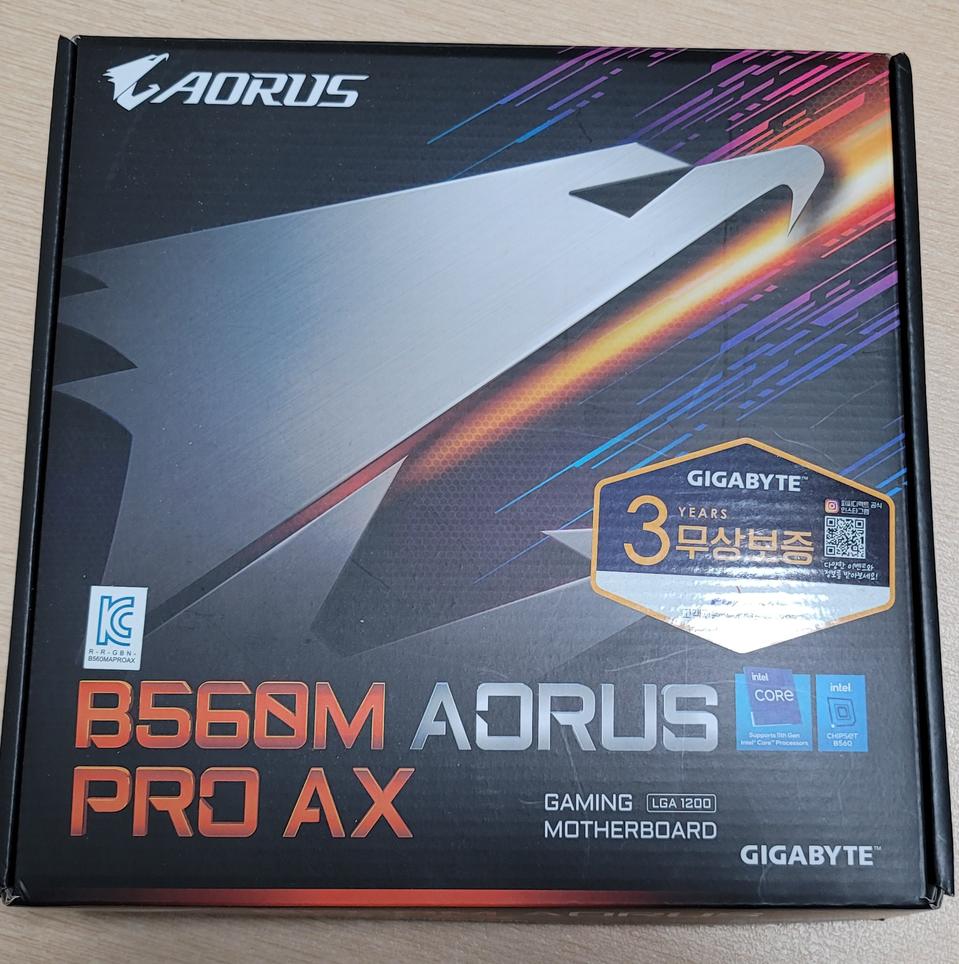 메인보드 인텔 기가바이트 B560M AORUS PRO AX 미사용