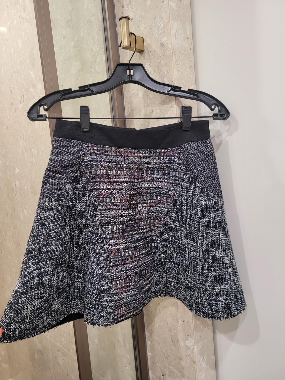시슬리 트위드 A 라인 미니스커트 55 미사용