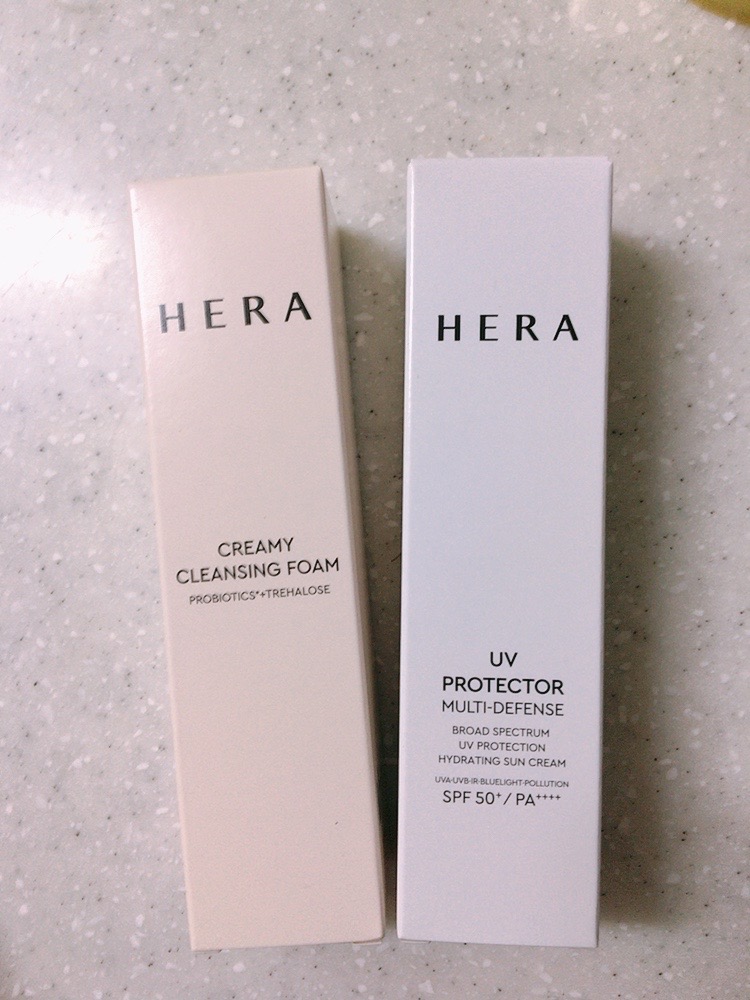 새상품) 헤라 UV 프로텍터 멀티디펜스 선크림&폼클렌징