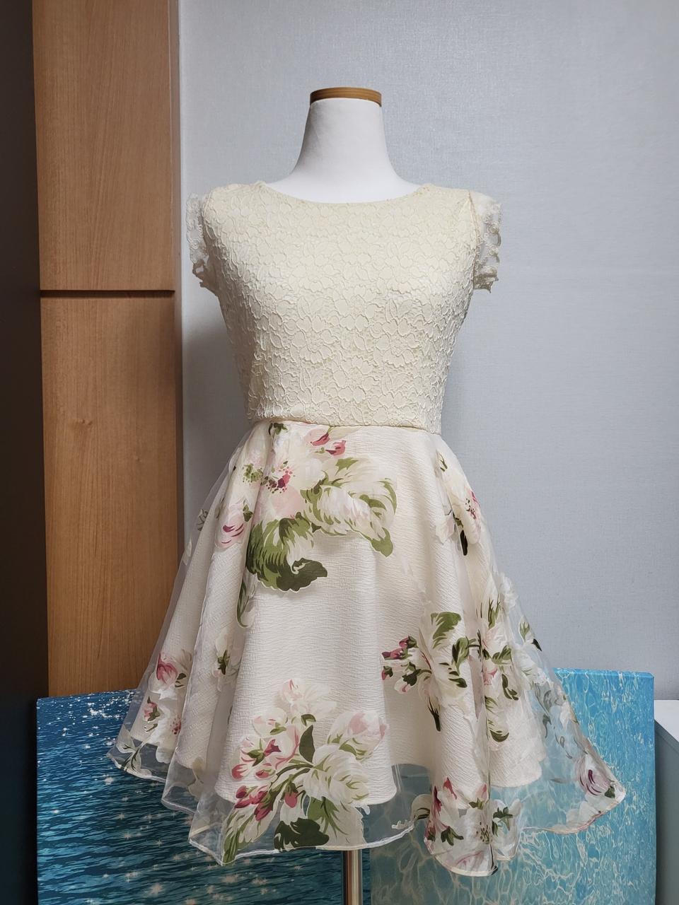 셀프웨딩 봄꽃원피스