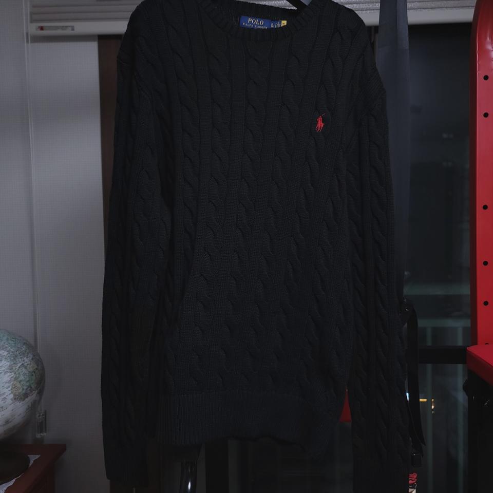 폴로 꽈배기 니트