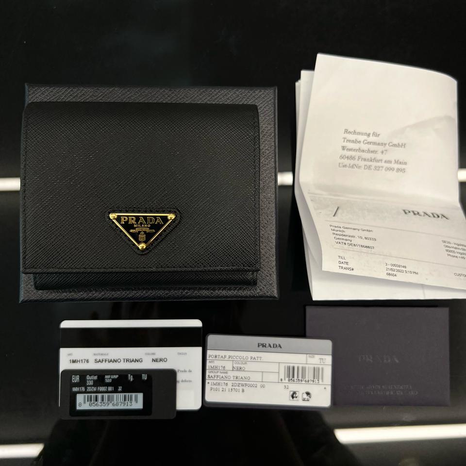 [새상품] 프라다 사피아노 3단 반지갑 삼각로고 1MH176