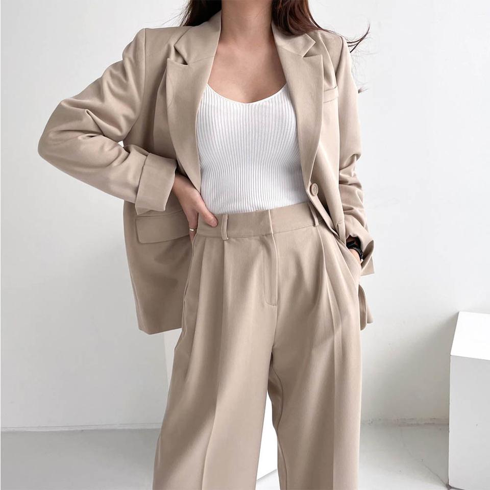 베이직 자켓  핀턱 세트 기획신상 무료배송