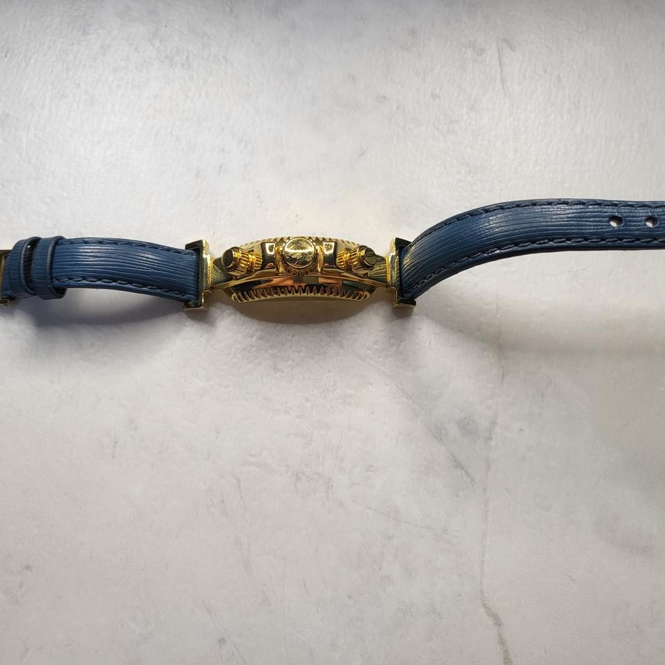 드바스크 유광골드 가죽팔찌