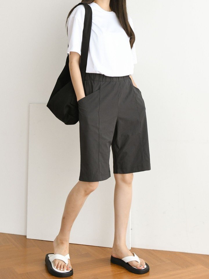 슬랙스날씬핏여성반바지 슬랙스5부반바지 새제품