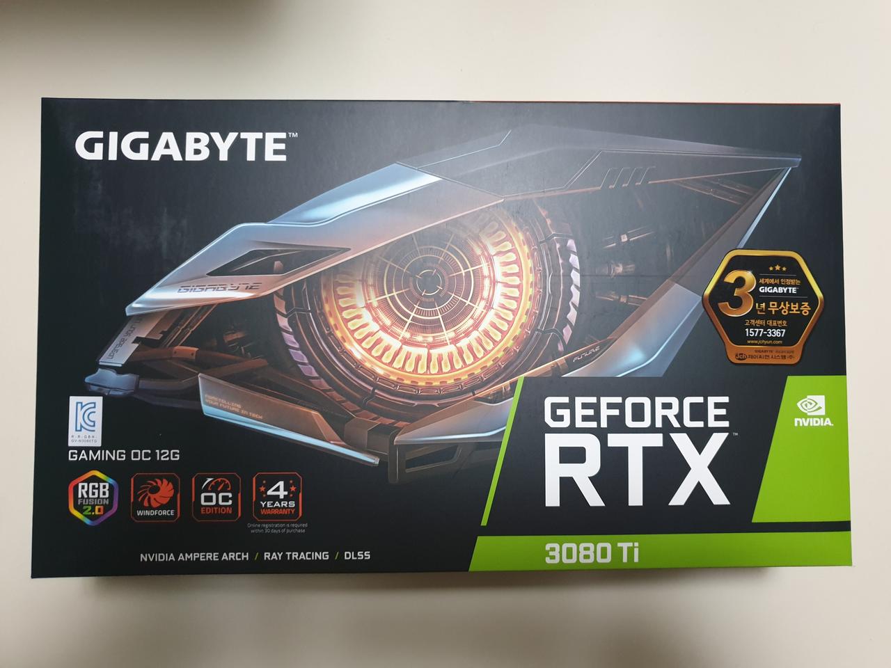 (새제품)기가바이트 RTX 3080Ti 게이밍 OC D6X 12GB