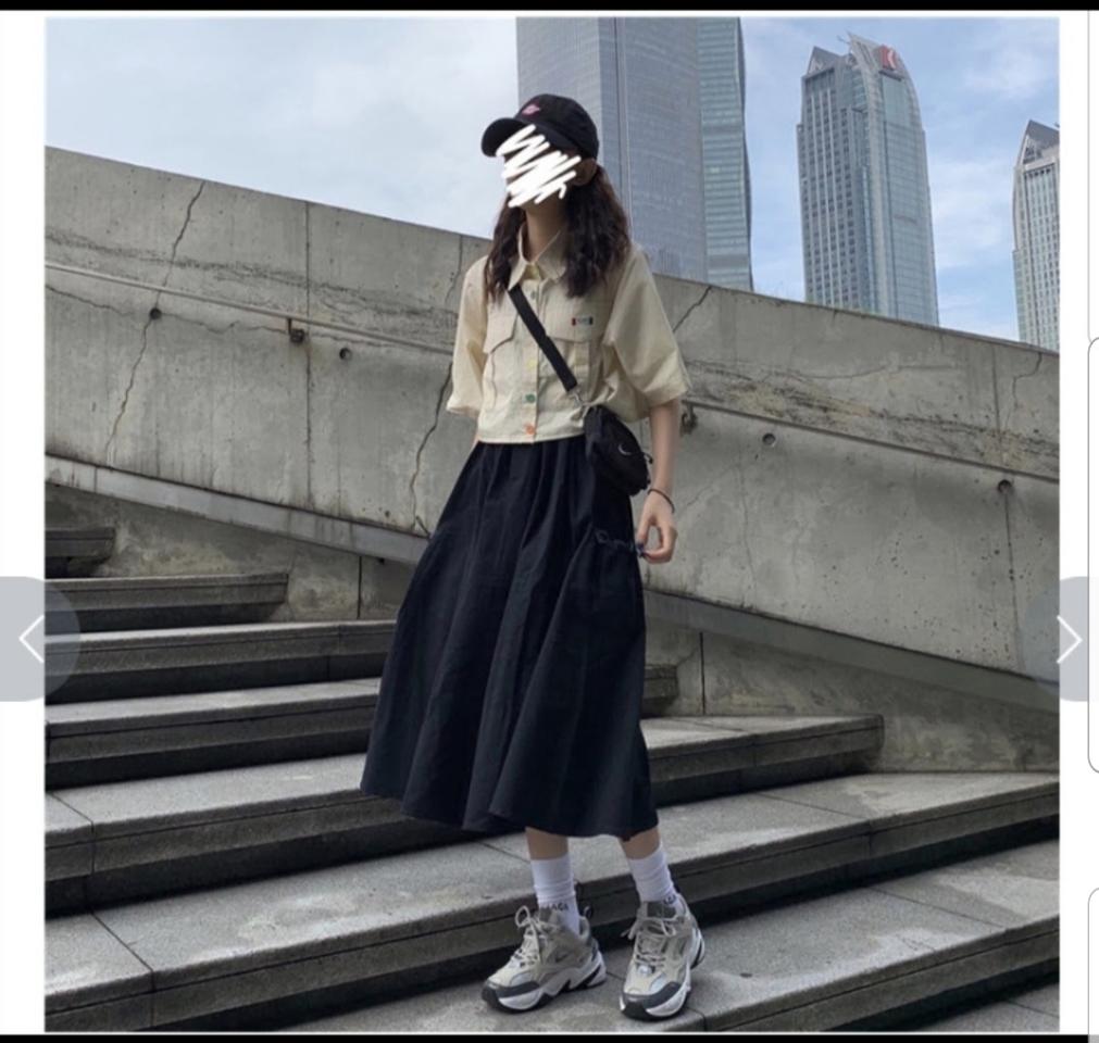 호주머니밴딩스커트/롱스커트