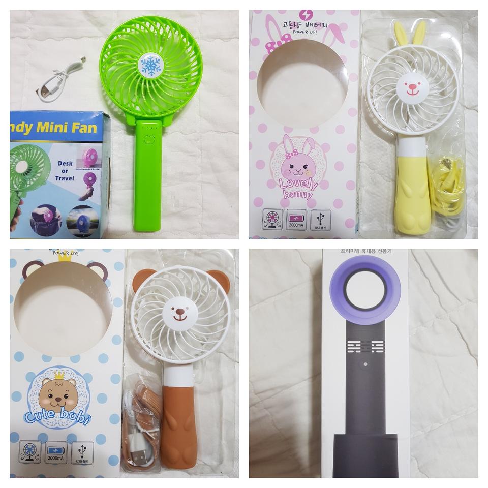 (새제품)휴대용 손선풍기, 날개없는 손선풍기