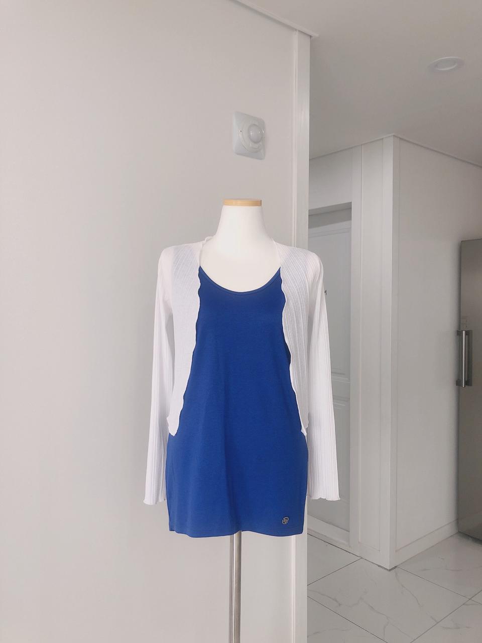 블루 백포인트 꼬임 나시(55~55반)