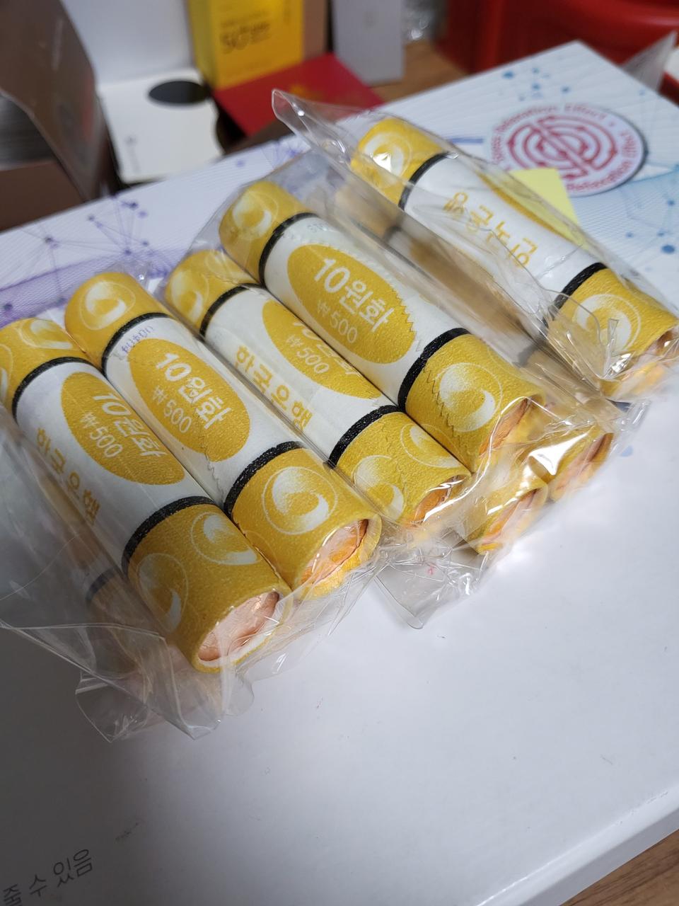 옛날동전 10원  2014년 10롤미사용