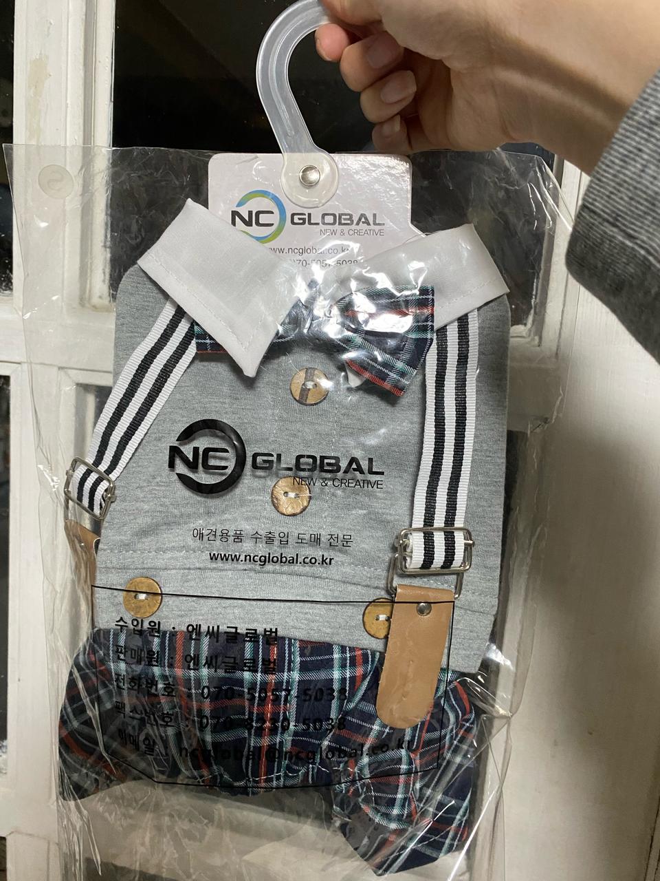 강아지 멜빵바지옷 s