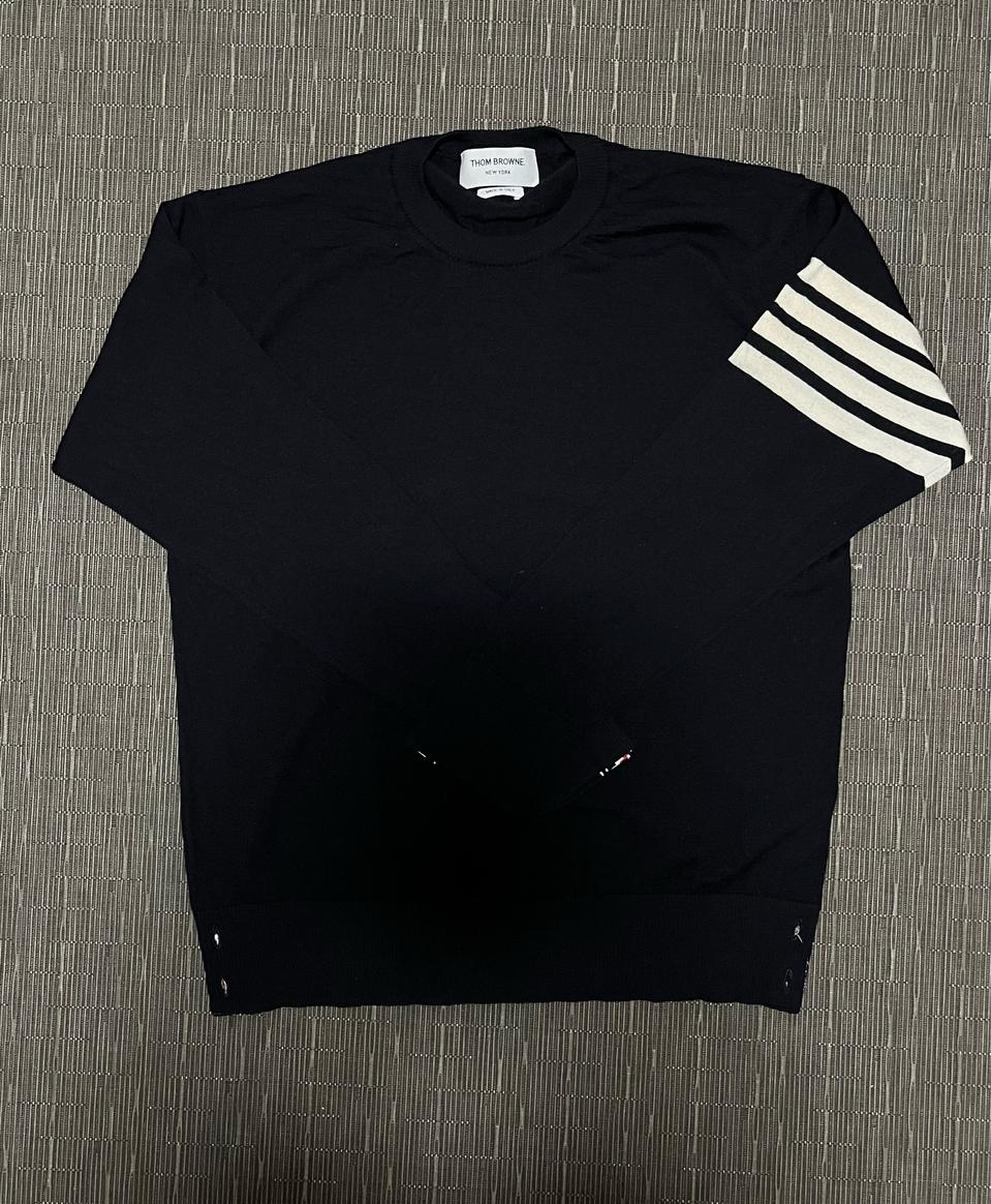 [5] 톰브라운 사선완장 메리노 울 니트