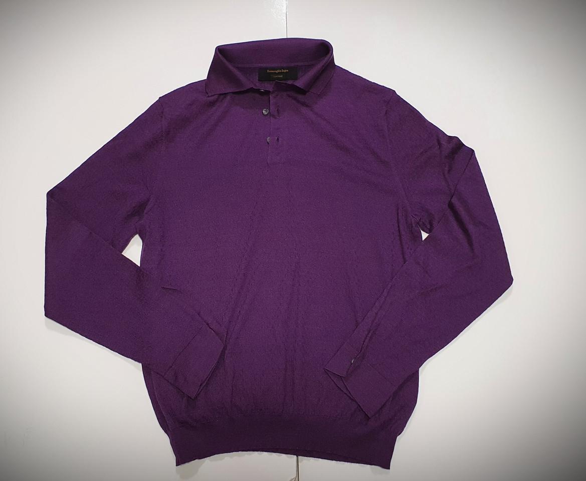 제냐 꾸뛰르 실크 캐시미어 폴로 니트 정품