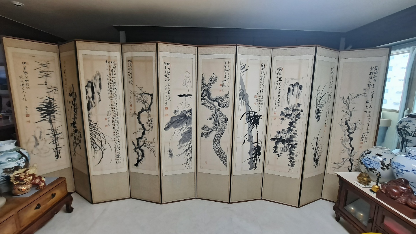 난곡 김응섭 선생의 10폭 병풍