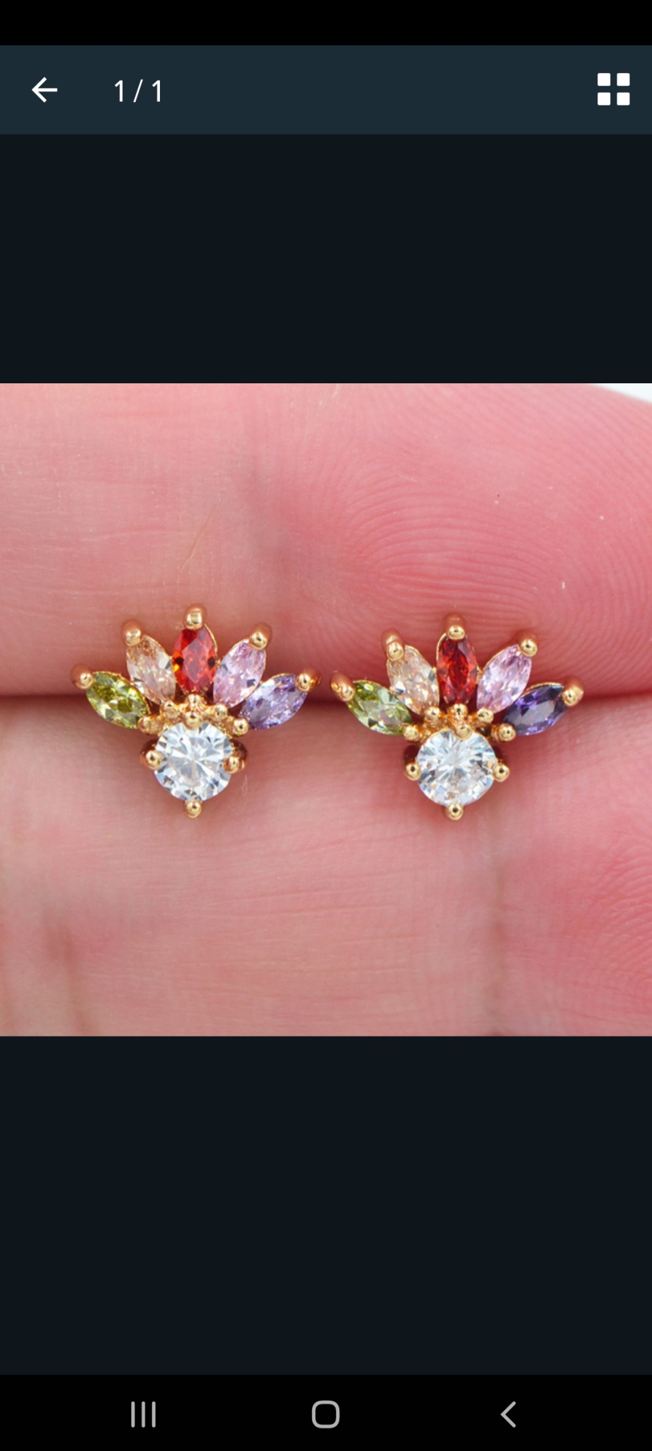 새상품 멀티컬러 토파즈 눈형상 큐트 영롱 럭셔리 큐트 반값택배 무료