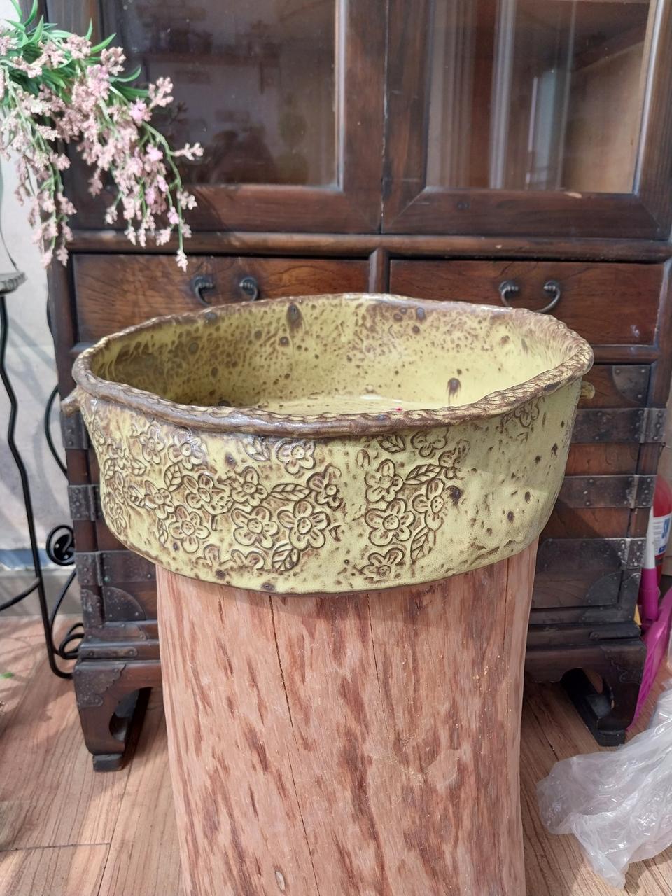 큰 도자기 수제화분