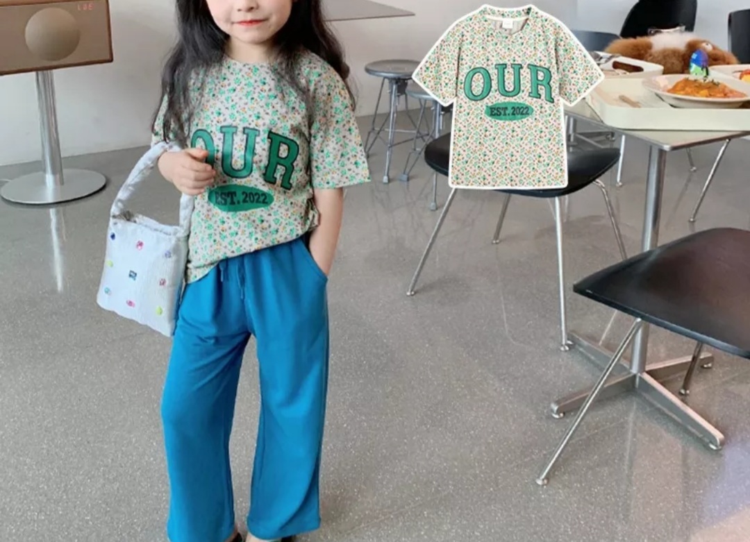 여아 OUR 여름 꽃 반팔티