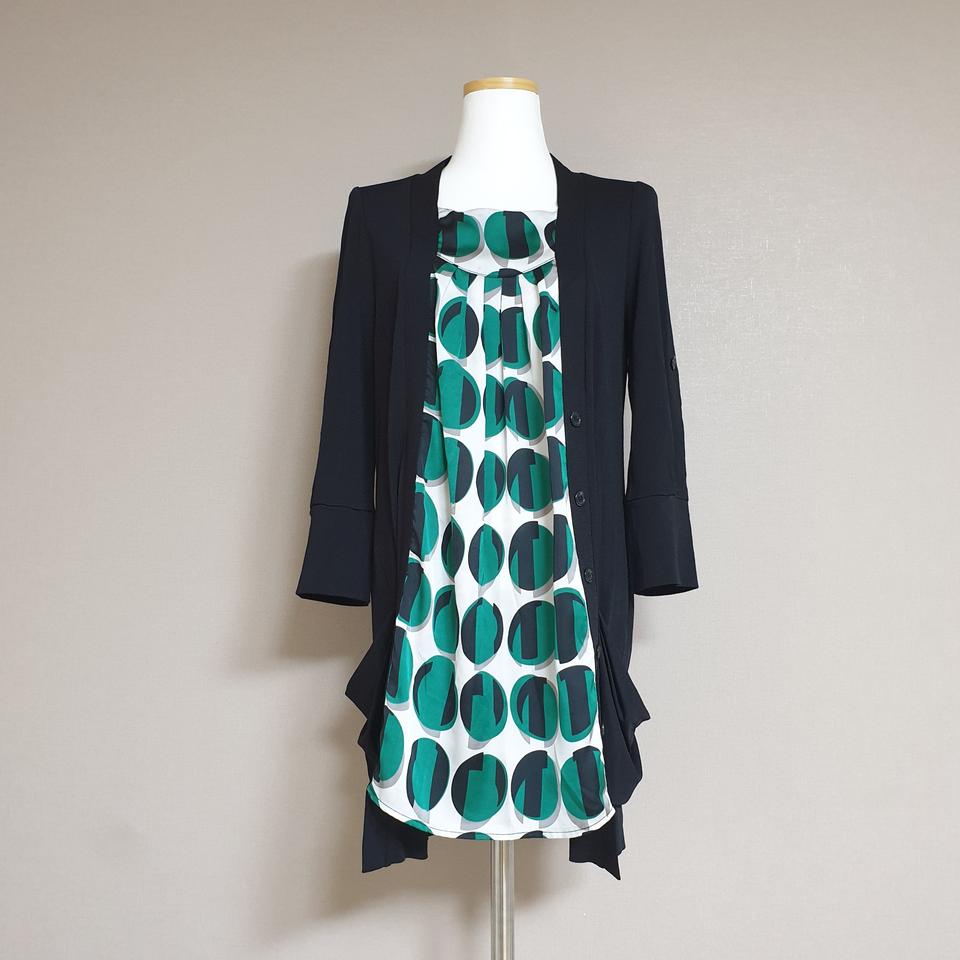 가디건이 붙은 원피스 2가지를 동시에! (55~66)