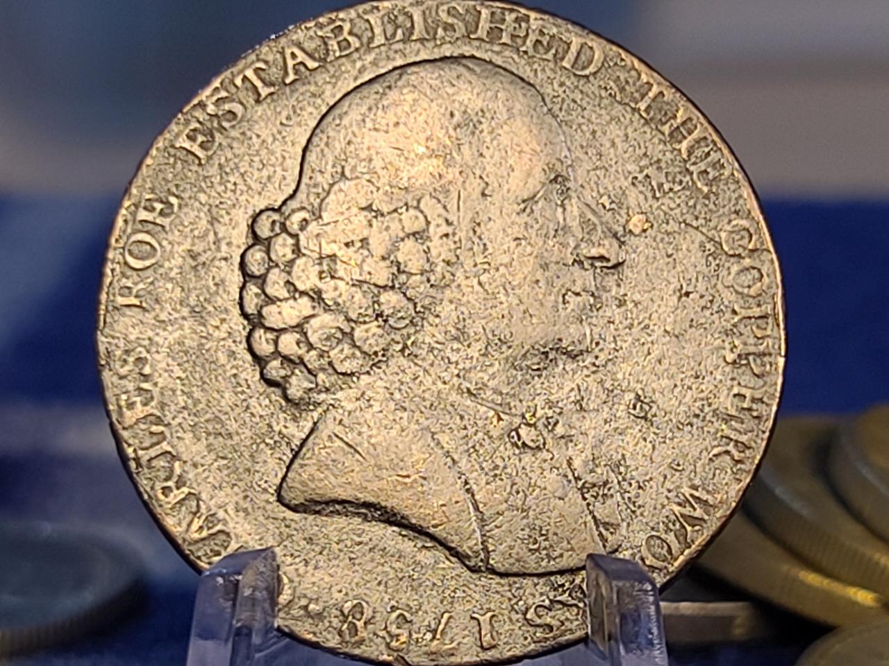 1758년 발행동전 아니면 1791년 발행한 동전 인지. 진짜 특이해요