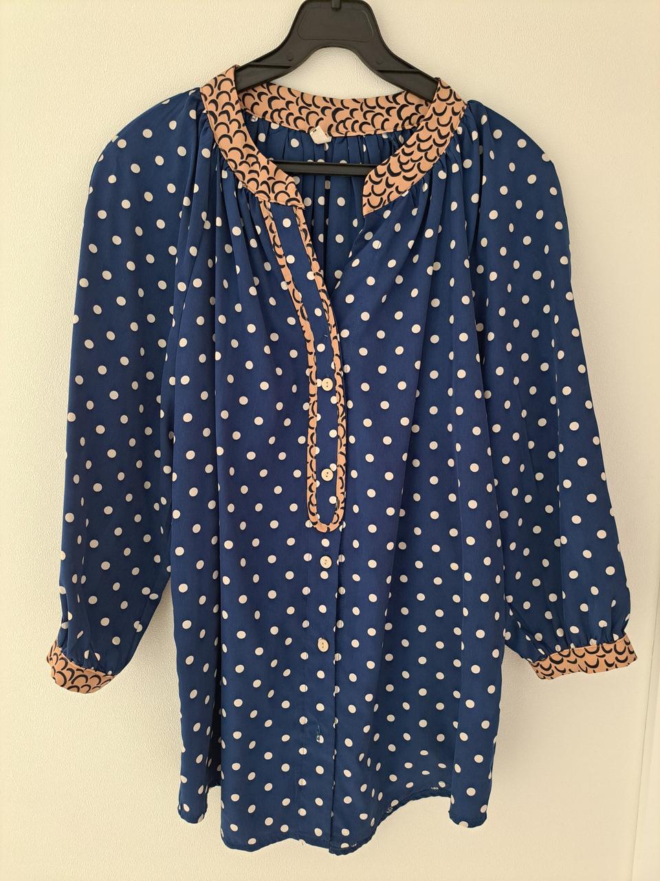 배색블라우스(새상품)