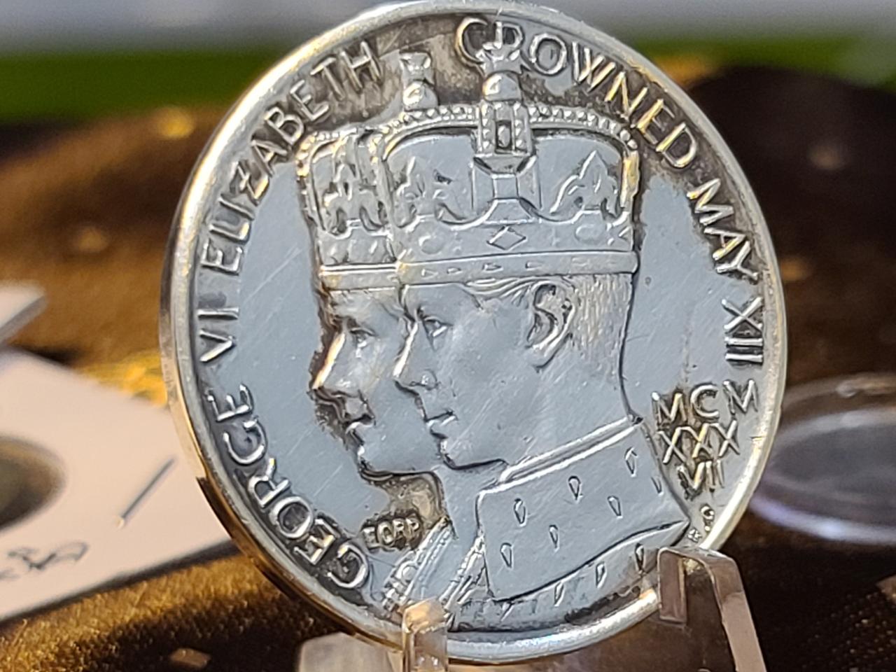 영국은화 1937년 발행한 조지6세, 엘리자베스 여왕 대관식 기념 은화