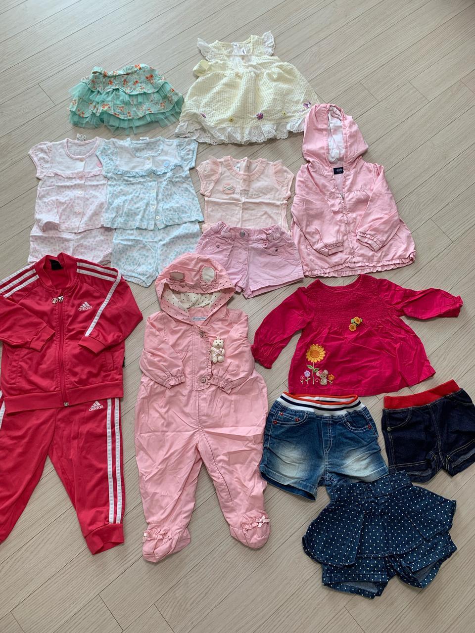 여아 의류/우주복/점퍼/스커트/팬츠/티셔츠/상하복