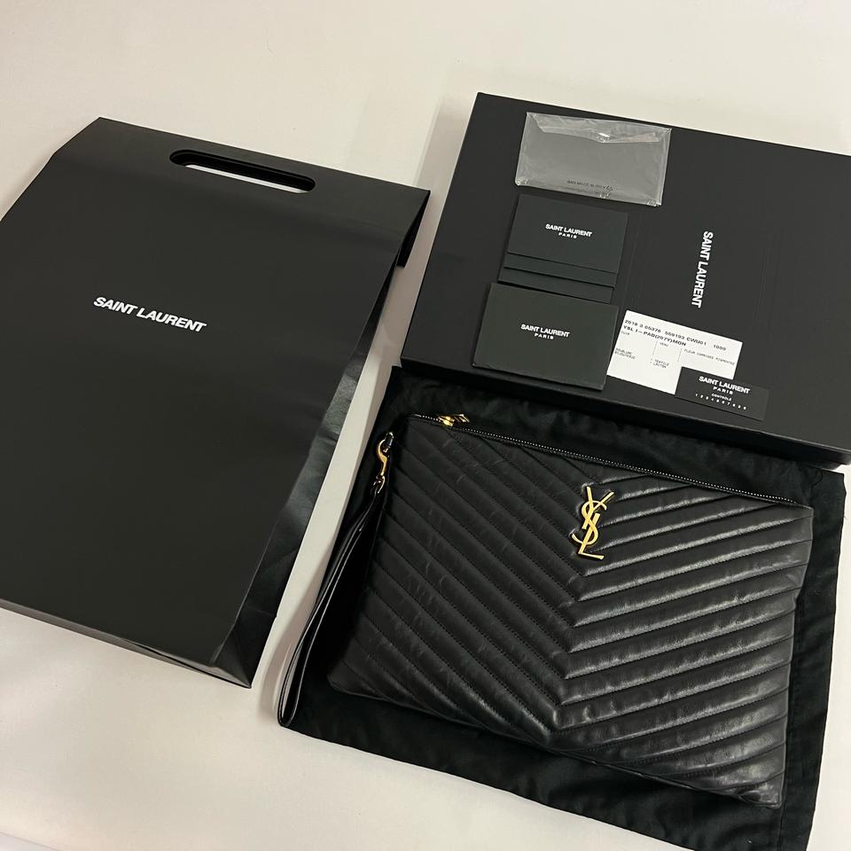 [풀구성] 생로랑 모노그램 마틀라세 클러치 뉴미듐 금장 / 559193