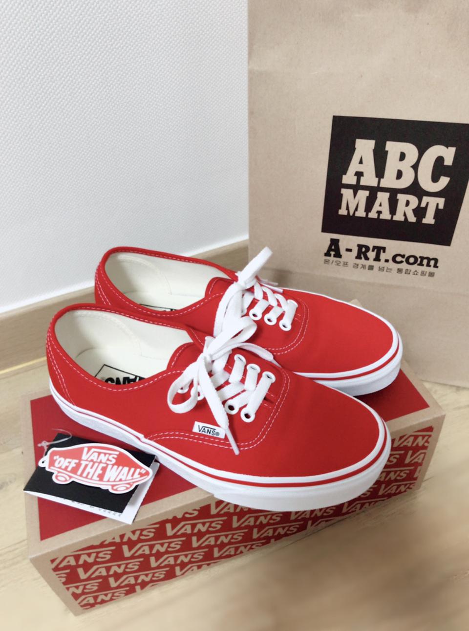 [정품] [245] 반스 어센틱 레드 반스 레드
