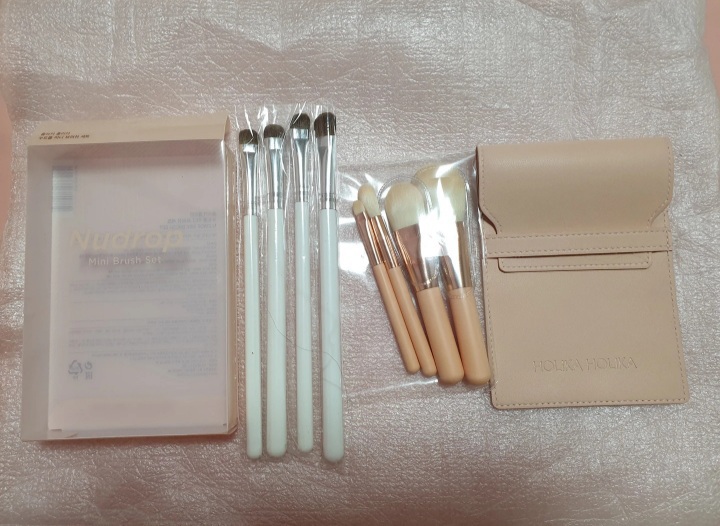 미사용 새제품)단종되어 못 구하는 미니 브러쉬/가죽파우치/