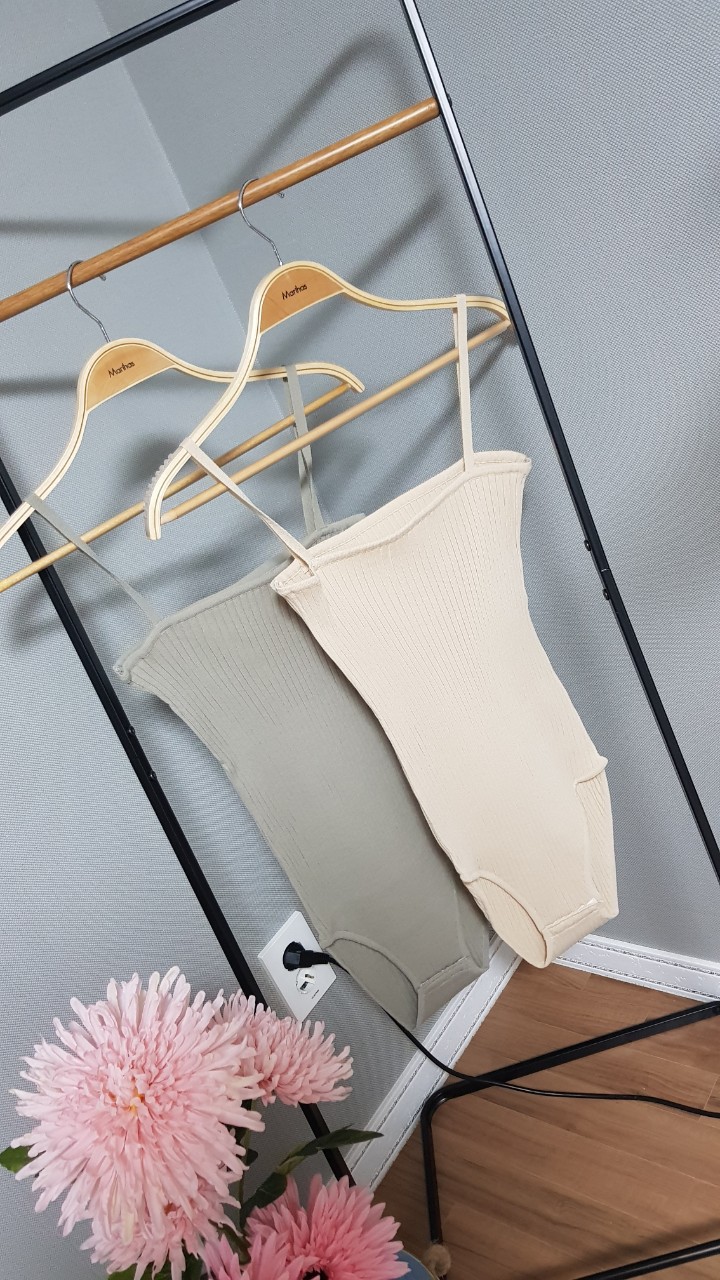 골지니트 나시 바디슈트