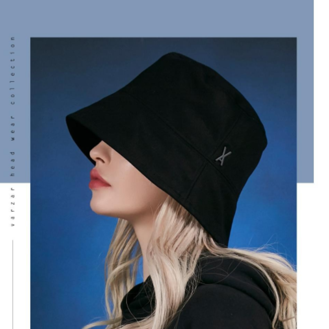 바잘 스터드 드롭 오버핏 버킷햇