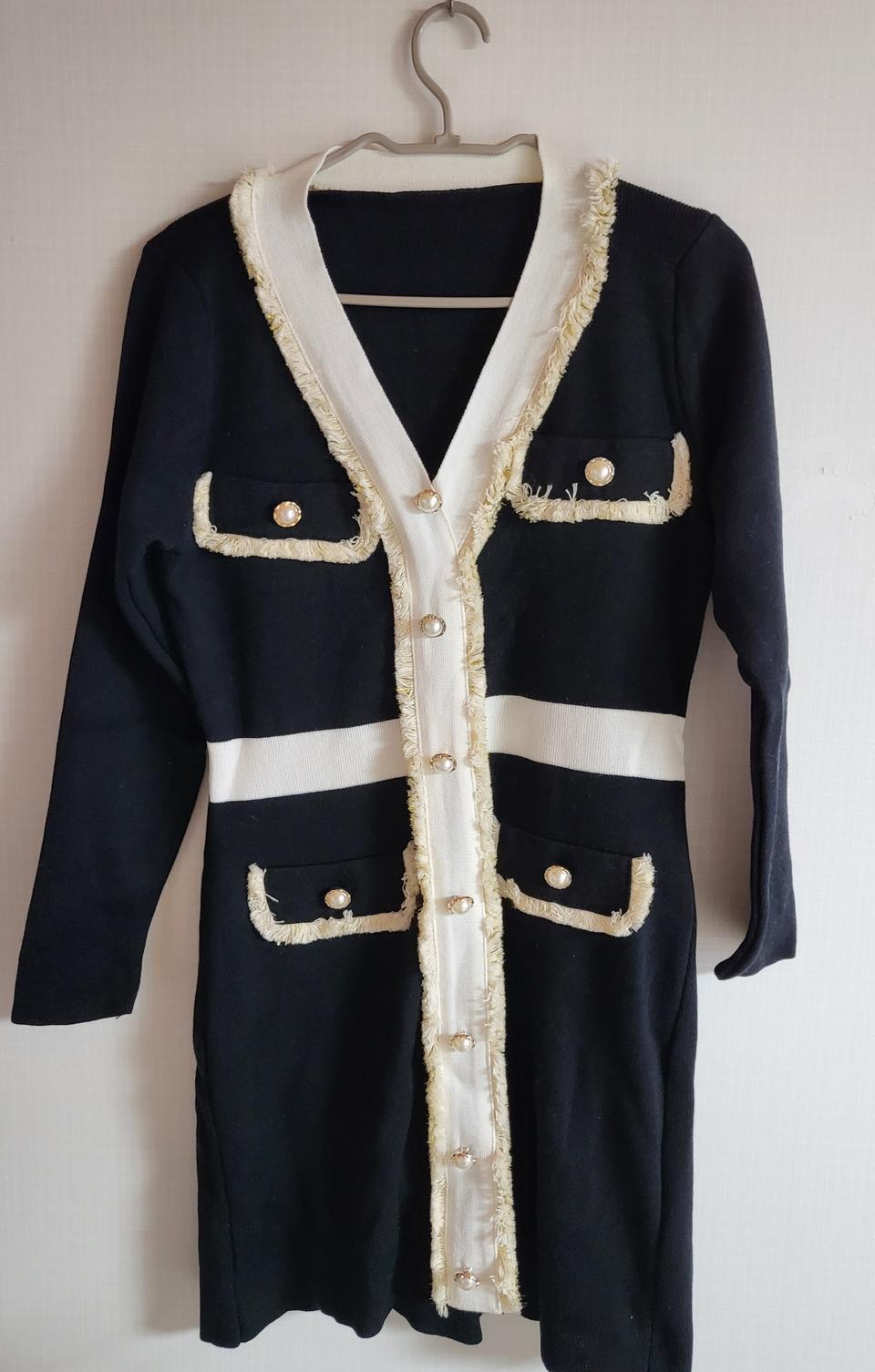 고급블랙 미니원피스