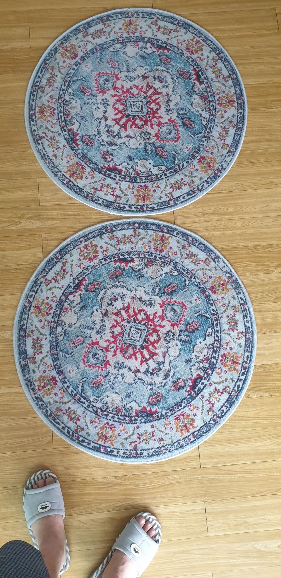 원형바닥카페트2장