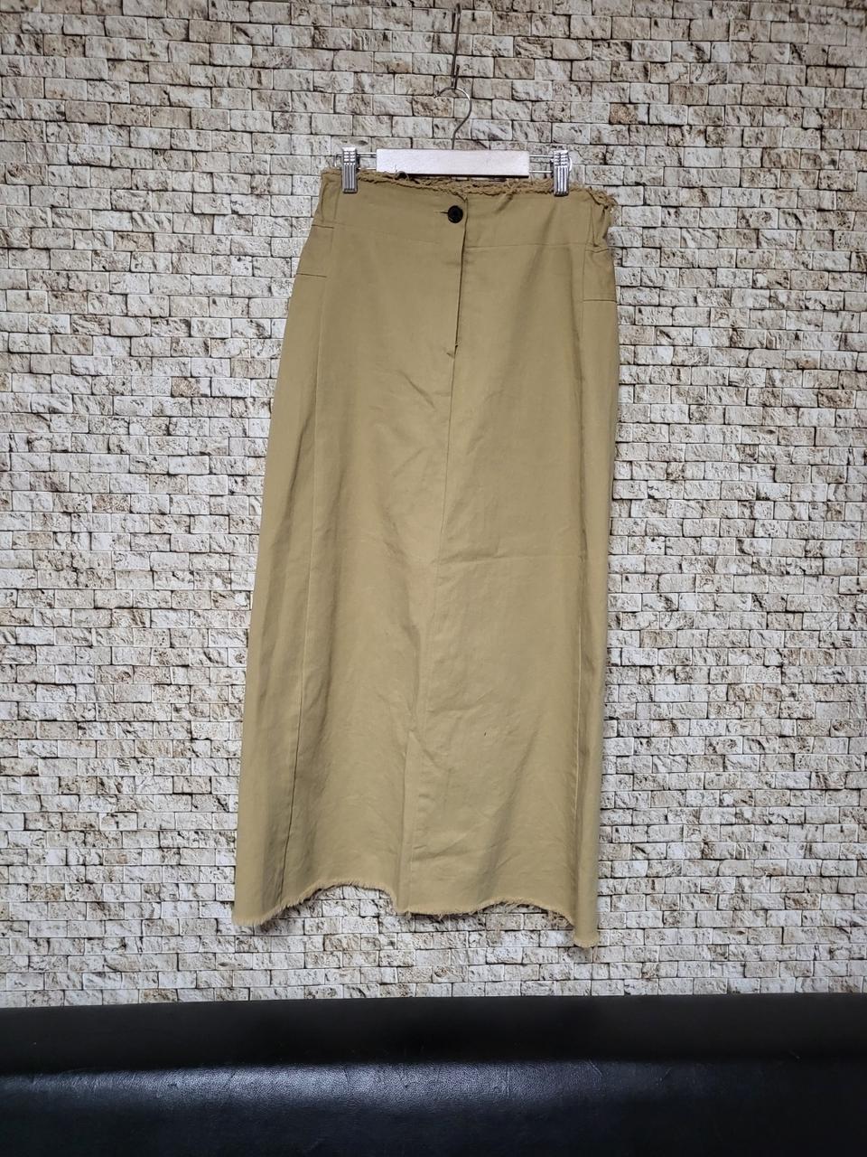 (미착용) 빈티지 밴딩  면 롱스커트.