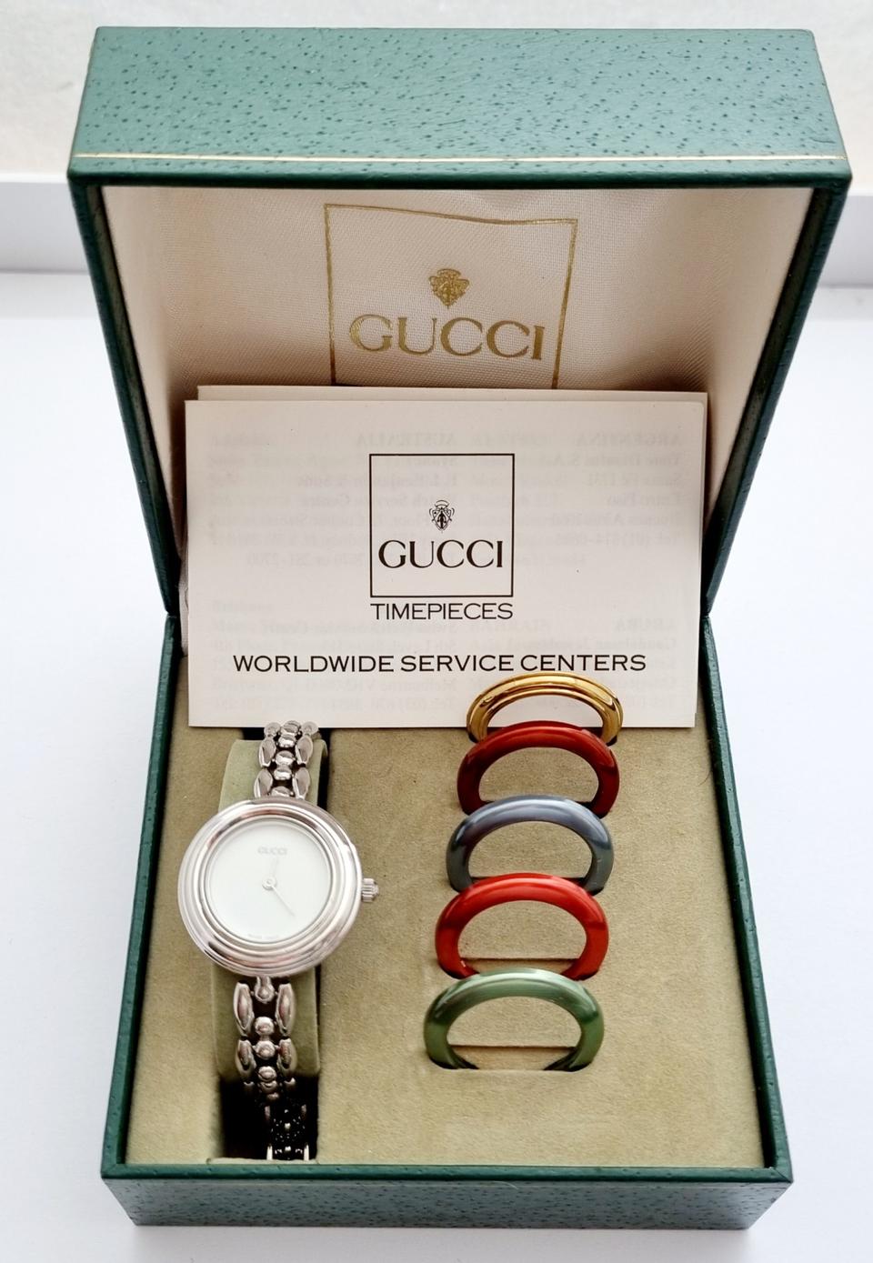 정품 구찌 링 시계세트 파스텔톤 링