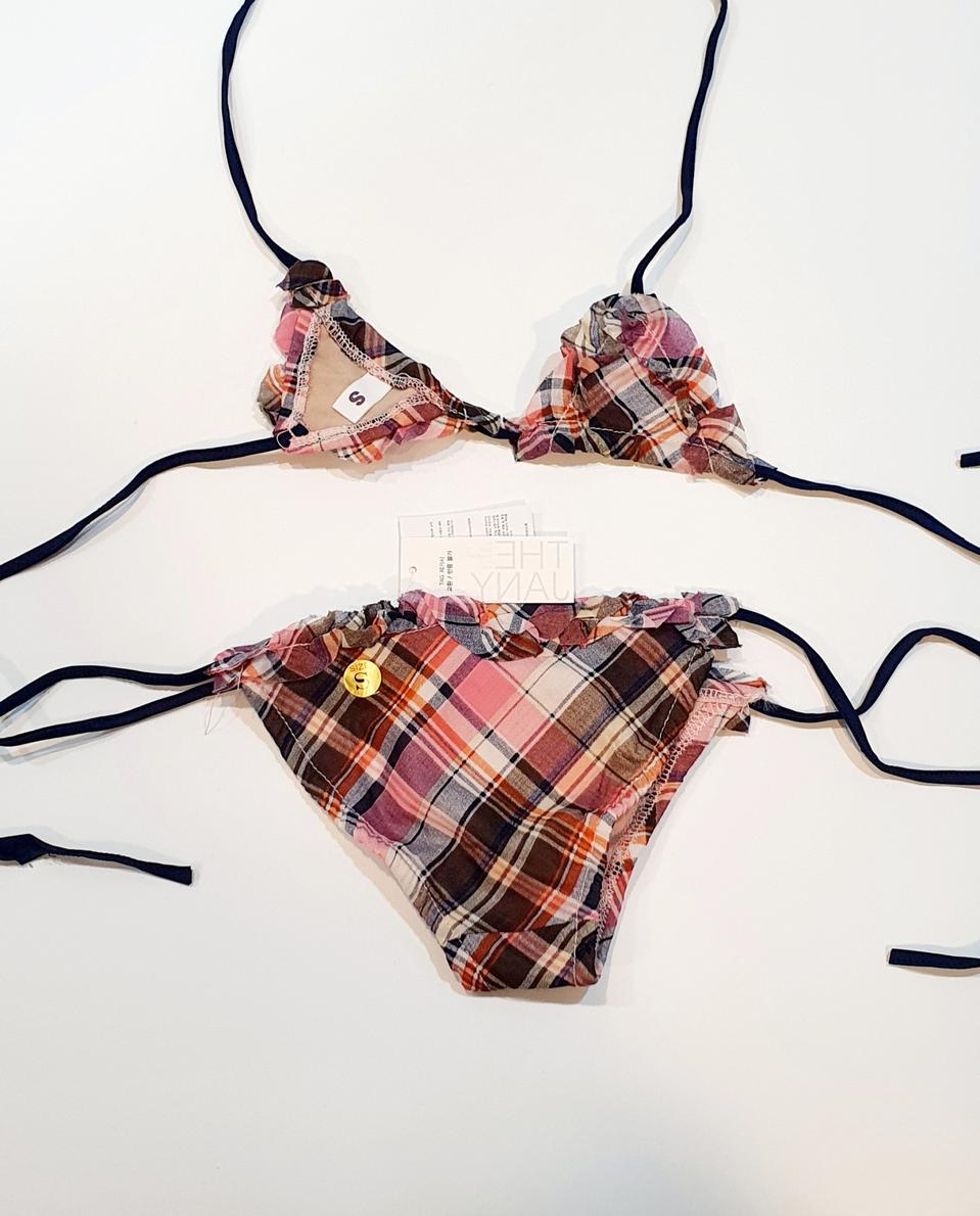 (아동/새상품)더제이니 체크 비키니 수영복[싸다yeom]