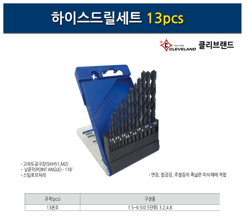 하이스드릴세트 13본조